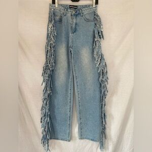 Kouture Black Fringed Jeans